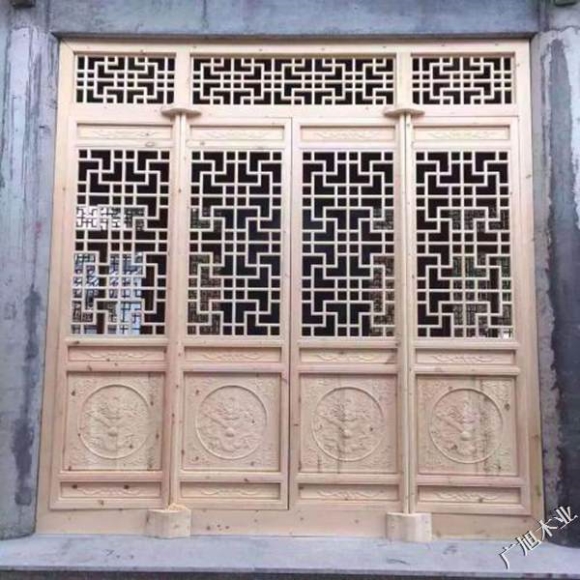 仿古花格门